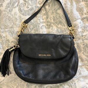 Michael Kors Black Leather Shoulder Bag